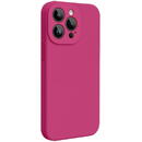Lemontti Husa Liquid Silicon MagCharge iPhone 15 Pro Roze (protectie 360°, material fin, captusit cu microfibra)