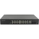 Switch POE PNI SWPOE1622 cu 16 porturi POE si 2porturi GE SFP + 2 GE Ethernet