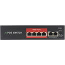 PNI Switch POE PNI SWPOE42, 4 porturi POE 100 Mbps si 2 porturi UP Link 100 Mbps, 65W, functie AI Extend pana la 250m, protectie fulger 4kV