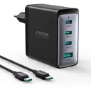 JOYROOM Joyroom JR-TCG04EU 100W GaN charger 3x USB-C USB-A + USB-C / USB-C cable 100W - black