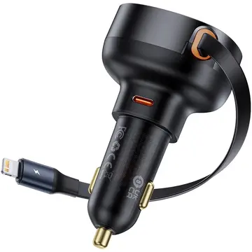 Baseus USB-C, Lightning, 60W, Negru