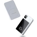 Techsuit Baterie Externa MagSafe 10000mAh - Techsuit Wireless MagSafe Power Bank (PB-WM1) - White