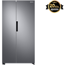 Side By Side Samsung RS66A8100S9/EF, 652 l, Full No Frost, Twin Cooling Plus, Conversie Smart 5 in 1, SpaceMax, Compresor Digital Inverter, Clasa F, H 178 cm, Inox