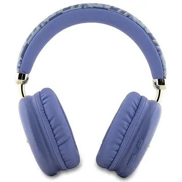 Husa Guess GCube Metallic Script Logo Bluetooth on-ear headphones - purple
