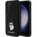 Karl Lagerfeld Silicone Choupette Metal Pin case for Samsung Galaxy S23+ - black
