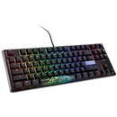 Ducky One 3 Classic Black/White TKL Gaming Keyboard, RGB LED - MX-Speed-Silver (US)