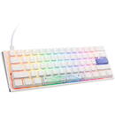 Ducky One 3 Classic Pure White Mini Gaming Keyboard, RGB LED - MX-Silent-Red (US)