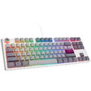 Ducky One 3 Mist Grey TKL Gaming Keyboard, RGB LED - MX-Silent-Red (US)
