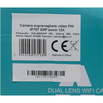Camera de supraveghere Camera supraveghere video PNI IP757 Dual Lens 2MP zoom optic 12X