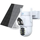 PNI Camera supraveghere video PNI IP792 dual lens 2MP + 2MP, panou solar 3W, acumulator 6000mAh incorporat, detectie miscare, slot card micro SD, vizibilitate nocturna, audio bidirectional
