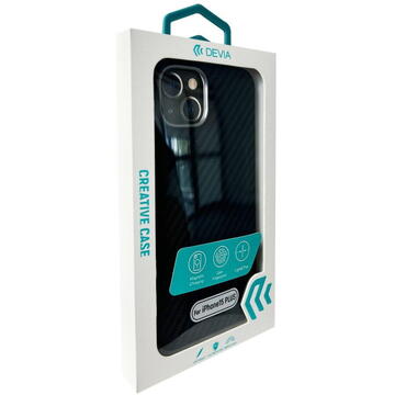 Husa Devia Husa Ultra-Thin Carbon Fiber Magnetic iPhone 15 Plus Negru