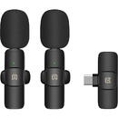 Set microfoane lavaliera wireless cu USB Type-C PULUZ  PU3151B