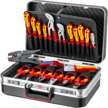 KNIPEX "Vision24" electric tool case, tool set (black, 20 pieces)