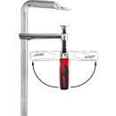 Bessey BESSEY original all-steel screw clamp GZ40-12KG (silver/red, 400/120, with folding handle)