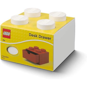 Room Copenhagen LEGO Desk Drawer 4 , storage box (white, knobs)