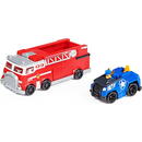 Spin Master Paw Patrol True Metal Team Set of 2 Fire Truck and Police Car with Chase Toy Vehicle (multicolor)