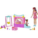 Barbie Mattel Barbie Skipper Babysitters Inc. Bouncy Castle with Skipper Toddler and Accessories Backdrop (Doll House, Barbie Dream House with Accessories)