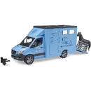 BRUDER Bruder MB Sprinter animal transporter with horse, model vehicle (blue)