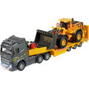 Majorette Majorette Volvo Truck FH-16 with trailer and wheel loader, toy vehicle (orange/grey, with light and sound)