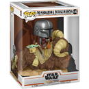 Funko Funko POP! Deluxe Star Wars - Mando on Bantha with Child in Bag Toy Figure (17.1 cm)