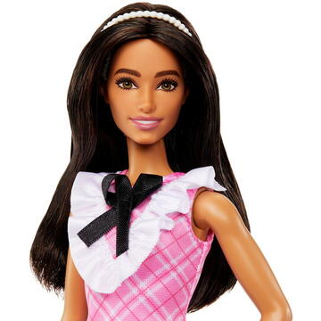 Mattel Barbie fashionistas doll with black hair and plaid dress
