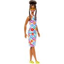 Barbie Mattel Barbie Fashionistas doll wearing a bun and crocheted dress