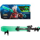 Spinmaster Spin Master League of Legends Ekko Life Size Racket RPG (Over 90cm Tall With 15+ Legendary Lights and Sounds High Quality Cosplay Pedestal Champion Collection)