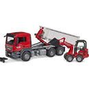 BRUDER Bruder MAN TGS truck with roll-off container and Schäffer farm loader, model vehicle