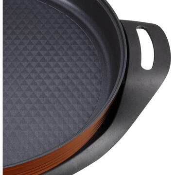 JATA Tigaie electrica multifunctionala JEPE1639, 2000W, 38cm diametru, Aluminiu