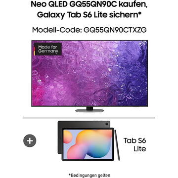 Televizor SAMSUNG Neo QLED GQ-55QN90C, QLED television (138 cm (55 inches), titanium, UltraHD/4K, twin tuner, HD+, 120Hz panel)