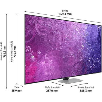 Televizor SAMSUNG Neo QLED GQ-55QN90C, QLED television (138 cm (55 inches), titanium, UltraHD/4K, twin tuner, HD+, 120Hz panel)