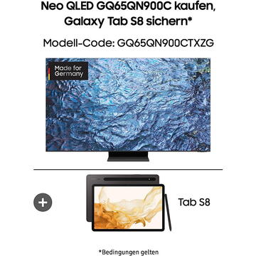 Televizor SAMSUNG Neo QLED GQ-65QN900C, QLED television (163 cm (65 inches), black/silver, 8K/FUHD, twin tuner, HDR, Dolby Atmos, 100Hz panel)