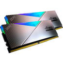 Adata DDR5 32GB 6600 CL 32 (2x 16 GB) dual kit, RAM silver,  Lancer RGB, INTEL XMP, ROG certified