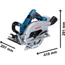 Bosch cordless circular saw BITURBO GKS 18V-70 L Professional solo (blue/black, without battery and charger)