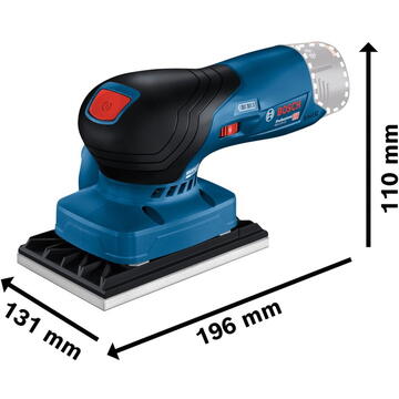 Bosch cordless orbital sander GSS 12V-13 Professional solo (blue/black, without battery and charger, in L-BOXX, 3 sanding plates)