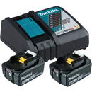 Makita Power Source Kit 18V 6Ah, set (black, 2x battery BL1860B, 1x charger DC18RC)