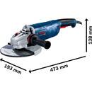 Bosch Polizor unghiular GWS 24-230 P, 2400W, 6500rpm, 230mm, Albastru