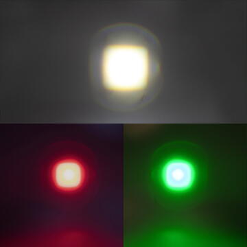 Lanterna PNI Adventure F300 cu 3 culori lumina alb, rosu, verde, distanta 650m si 620lm
