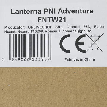 Lanterna PNI Adventure FNTW21 cu LED, 1200lm, aluminiu, acumulator 3000 mAh, incarcare magnetica, IP67