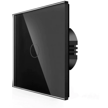 Spring One Gang, One Way Touch Switch, Glass Black