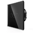 Spring Spring Three Gang, One Way Touch Switch, Glass Black