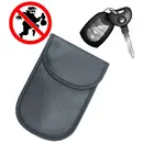 Hurtel Anti-theft Car Key Pouch Radio Blocking Pouch Keyless Faraday Box Faraday Cage 14cm with 10cm Black