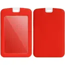 Hurtel ID badge holder with lanyard - red
