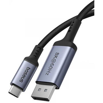 Baseus USB Type-C (T) la DisplayPort (T), 1.5m, rezolutie maxima 8K UHD la 60 Hz, negru