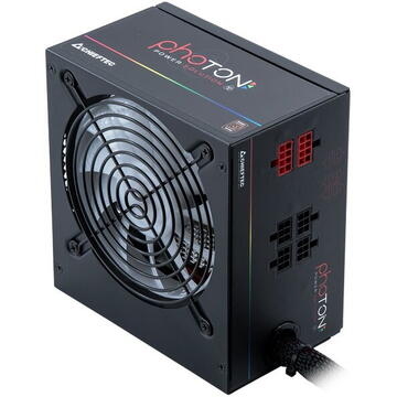 Sursa SURSA CHIEFTEC 750W (real), Photon series, modulara, fan 12cm RGB, compatibila 80PLUS Bronze, >85% eficienta, 1x CPU 4+4, 4x PCI-E (6+2), 6x SATA "CTG-750C-RGB"