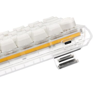 Tastatura DUCKY One 3 Aura White Mini Gaming RGB LED - MX-Silent-Red (US)