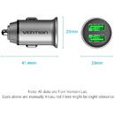 Vention ALIMENTATOR SmartPhone Auto Vention Two-Port USB A+A(18/18) Car Charger Gray Mini Style Aluminium Alloy Type, "FFAH0" (timbru verde 0.18 lei)
