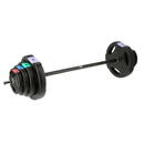 Straight barbell with interchangeable weights ONE FITNESS GSPO40 (17-57-027) composite plates 42 kg Black