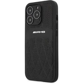 Husa MERCEDES Husa protectie telefon,   Piele, Compatibil cu Apple iPhone 13 Pro Max, Negru