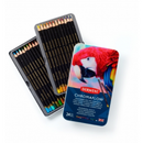 Creioane colorate Derwent Professional Chromaflow, cutie metalica, 24 buc/set